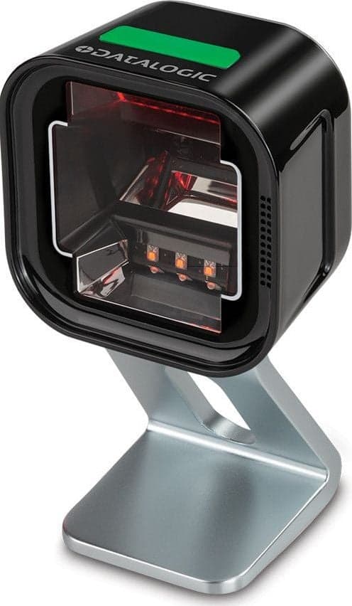 Datalogic Magellan 1500i, musta, 2D kallistuva jalusta, USB A -kaapeli