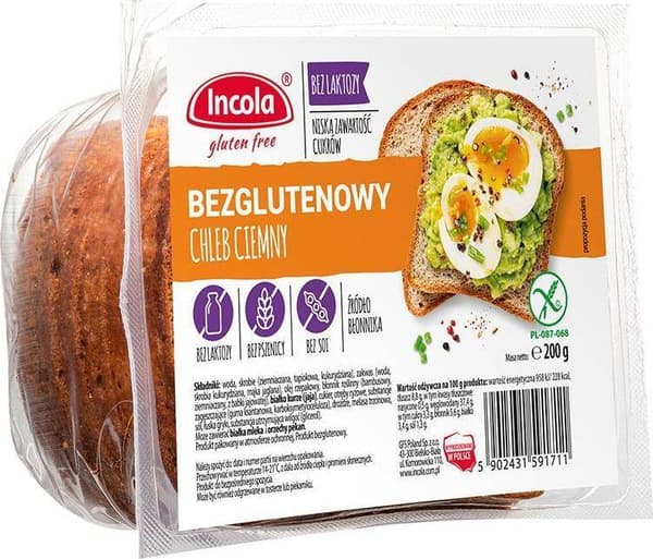 GFS Polen Glutenfri Mørkt Brød 200 g