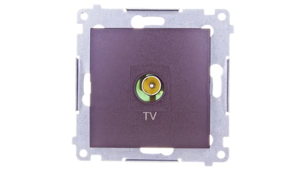Simon 54 Antennestik TV messing mat DAK1.01/46
