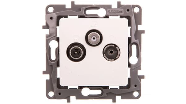 NILOE RTV-SAT Gennemgangsantennestik 14 dB hvid 764564