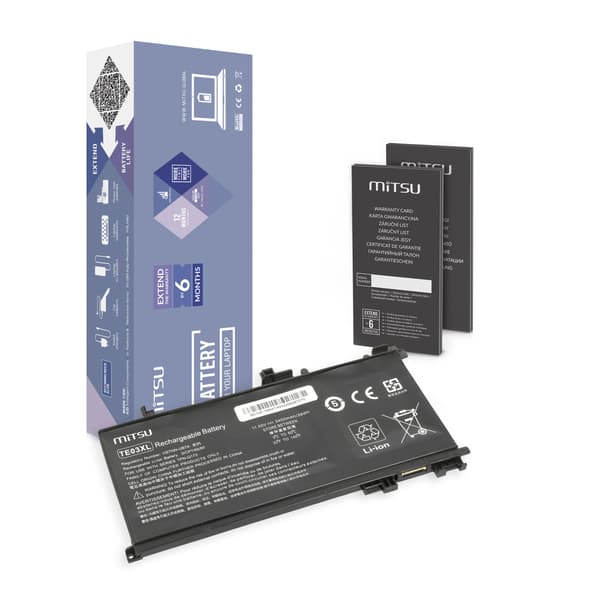 Mitsu Batteri til HP Omen 15, Pavilion 15 - 11.55 3400 mAh (39 Wh) 11.55 Volt