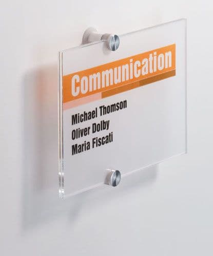 INFORMATIONSSKYLT 210 X 148 MM DURABLE CRYSTAL SIGN