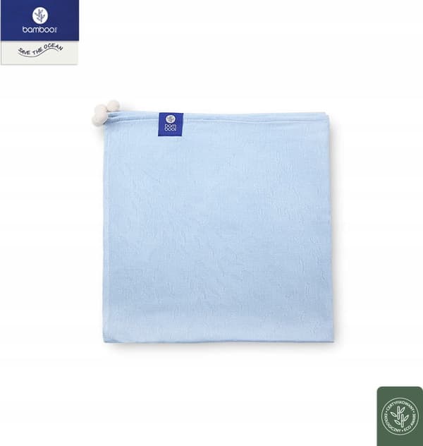 BAMBU/ALGBLÖJA MED MUFFINS 75X75 BLEKIT SAVE THE OCEAN GAT 1
