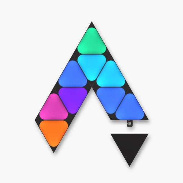 Væglampe Nanoleaf Nanoleaf Shapes Mini Triangles Expansion Pack - ekstra lyspaneler (10 lyspaneler) (sort)