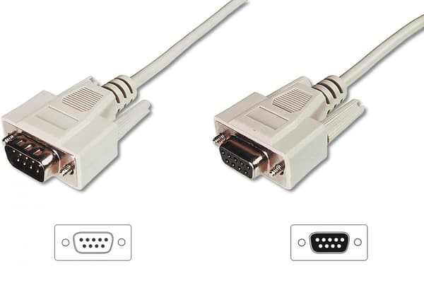 DIGITUS Dataoverførselsforlængerkabel - DSUB (9-pin) han/DSUB (9-pin) hun - 3 m