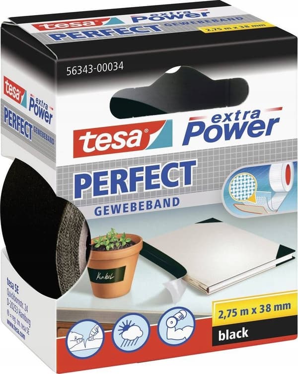 Tesa tesa extra Power Perfect tygtejp 2,75m 38mm svart