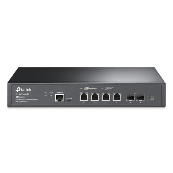 TP-Link JetStream TL-SX3206HPP V1 - switch - 6 porte - administreret - rackmonterbar