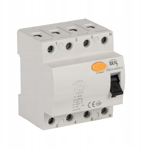 Fejlstrømsafbryder 4P 63A 0.03A type A KRD10-4/63/30-A 38746