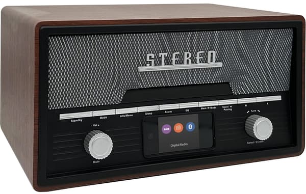 Retroradio Denver MDA-525DW mörkt trä