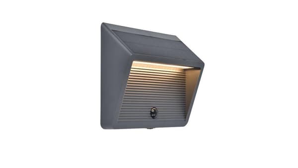Solar utomhusvägglampa LINKO SOLAR 6912301335 grå