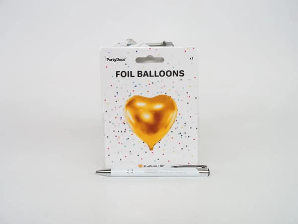 FOLIEBALLON HJERTE 45cm GULD