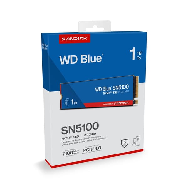 Western Digital Blue SSD 1TB M.2 2280 SN5100 WDS100T5B0E