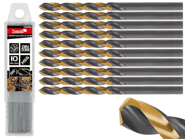 Sort og guld bor til metal HSS 5.10mm (10/100/1000)