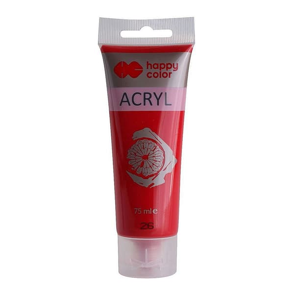 Akryylimaali 75ml tummanpunainen HAPPY COLOR