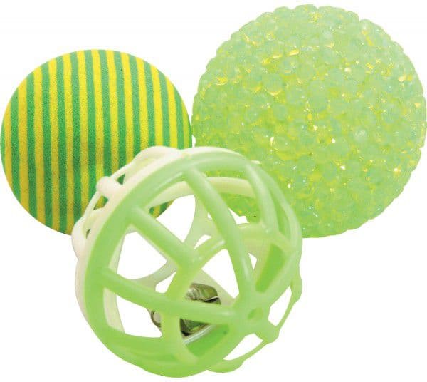 Zolux Kattleksaker 3 olika bollar 4 cm