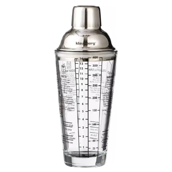 GLAS BARTENDER SHAKER 400ml MED KLAUSBERG OPSKRIFTER KB-7647