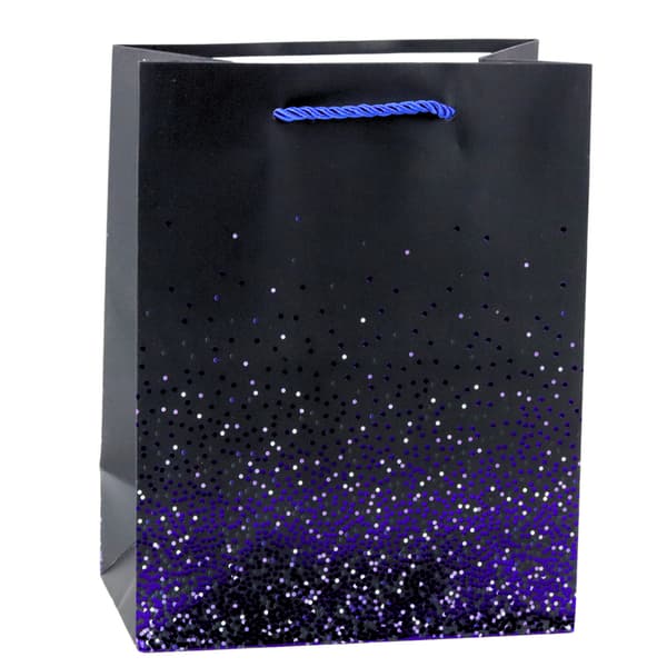 Presentpåse Glitter Gradient Prickar 23 x 18 x 10.5 cm