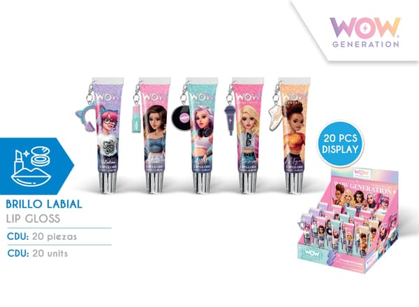 Display 20 läppglans, blandade Wow Generation