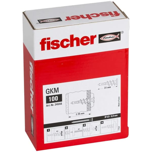 Fischer Gipsskivemetallfäste GKM 100 st.