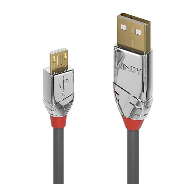 Lindy 1M USB 2.0 Typ A till Micro-B-kabel, Cromo Line