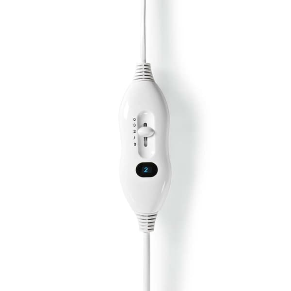 Nedis PEBL120CWT1 Varmetæppe 60W Hvid Polyester, Syntetisk Uld
