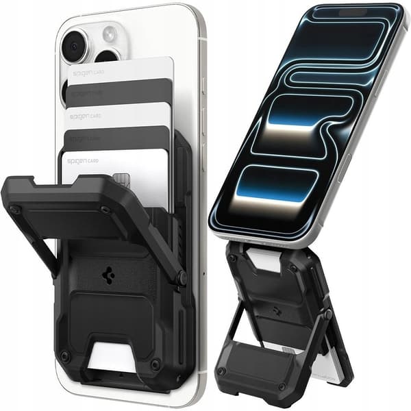 Spigen Tough Armor Pro Wallet MagSafe 5 kort, sort