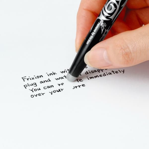 Pen Pilot Frixion Ball Sletbart blæk Sort 0,4 mm 12 enheder