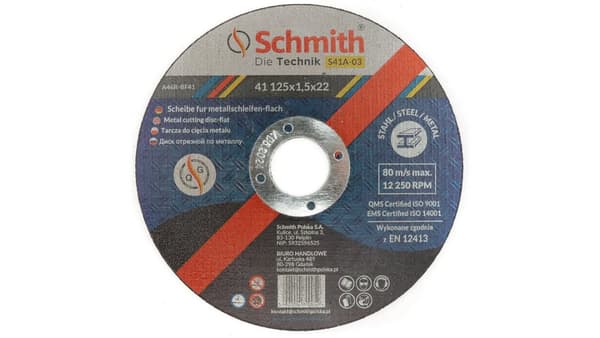 Metallin katkaisulaikka 125x1.5 vahva Schmith