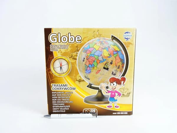 Glob med upptäcktsresande rutter 22 cm