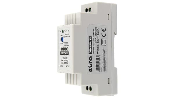 DIN “EURA” DIN15W12 12V 1.25 A DC-VIRTALÄHDE