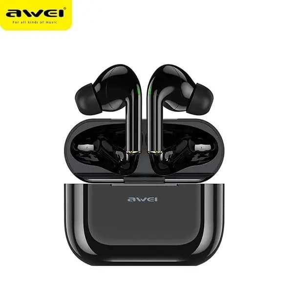 AWEI Bluetooth 5.0 T29 TWS hörlurar + dockningsstation svart/svart