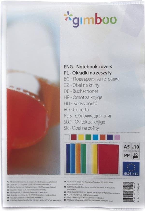 Notesbogomslag A5 ærtegrøn transparent