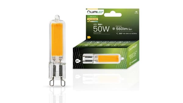 LED pære G9 CAP 5W = 50W 560lm 3000K Varm 360 LUMILED