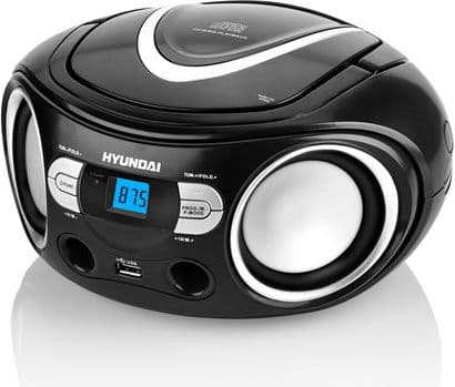 Boombox Hyundai TRC533AU3BS musta/hopea