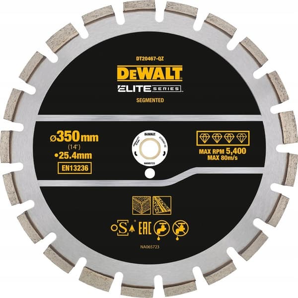 DEWALT DIAM.SEG. 350mm ELITE ASFALT/BETONSKIVE