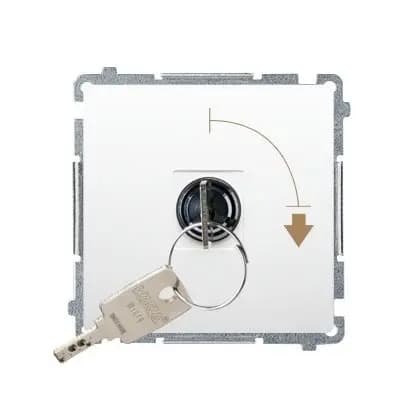 Simon Basic Enpolet Forbinder med To-Positions Nøgle hvid BMP1K.01/11