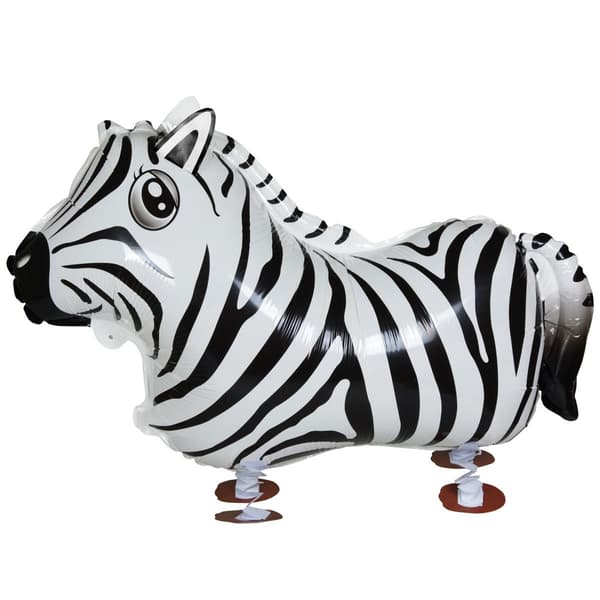 Gående folieballong - zebra