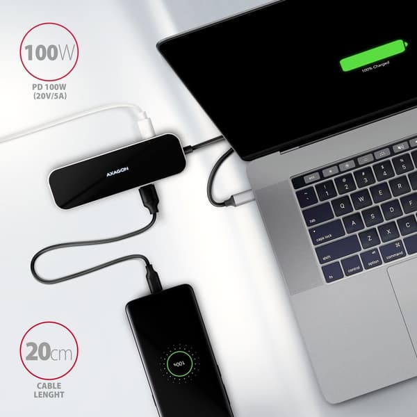 Axagon USB-C-station/replikator (HMC-6GL)
