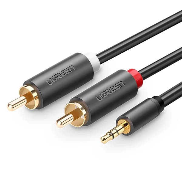 UGREEN AV102 2x RCA (Cinch) jack 3.5 mm 1m (sort)