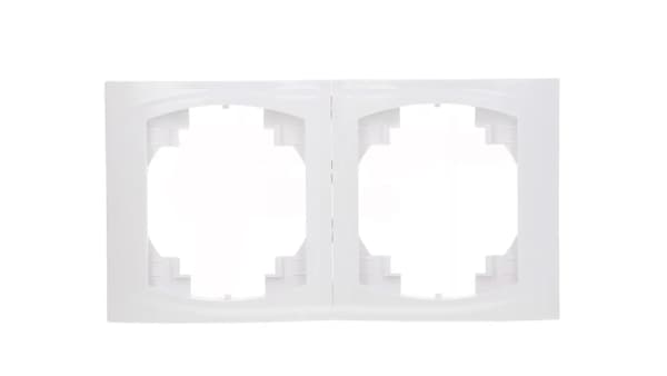 Karlik Logo Kaksoiskehys pystysuora valkoinen (LRV-2)