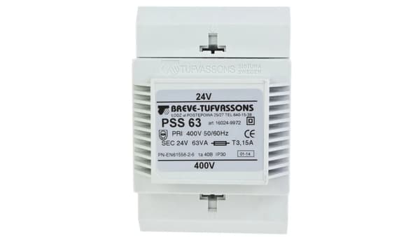 1-faset modulstransformer PSS 63VA 400/24V 16024-9972