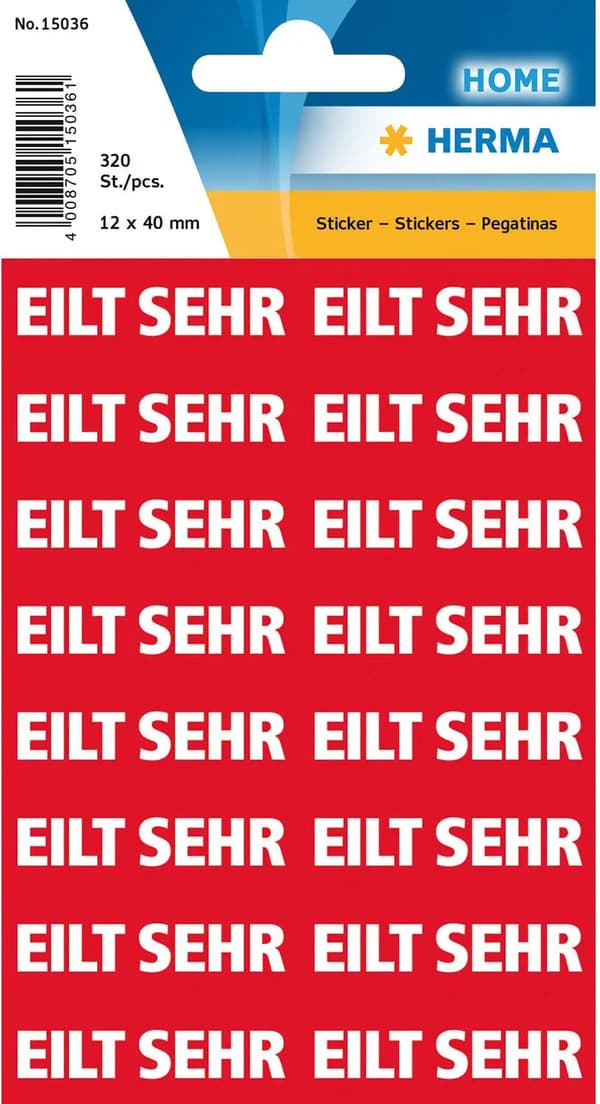 Herma Numeriska Etiketter 12,5 x 40 mm (15036)