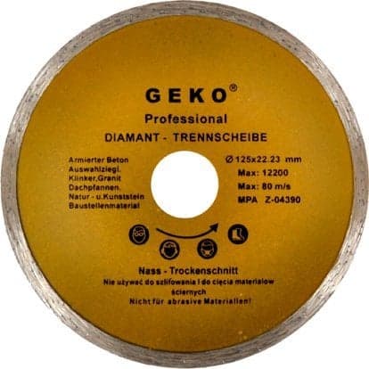 Urskive diam.125mm Fuld GEKO PROFI (100)