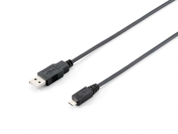 Kabel USB Equip USB-A - microUSB 1 m Svart (128594)