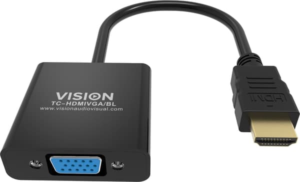 Vision Video Kabeladapter 0,23 M HDMI Typ A (Standard) VGA (D-Sub) Svart