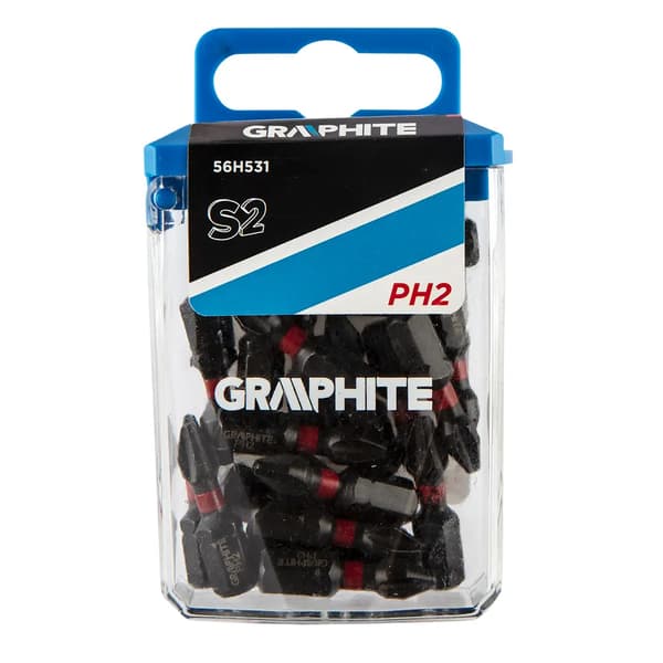 Graphite borebit (slagbits PH2 x 25 mm, 20 stk.)