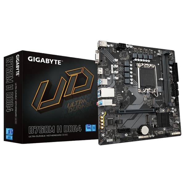 Gigabyte B760M H DDR4 - 1.0 - moderkort - micro ATX - LGA1700 Socket - B760