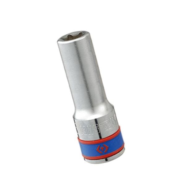 KING TONY TOPNØGLE LANG/TORX 1/2\" E24 x 77mm KROM