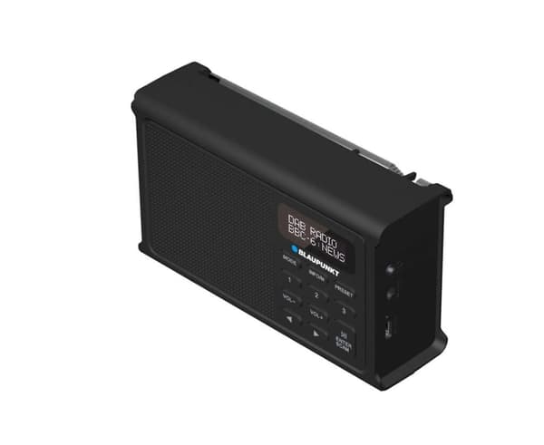 RADIO DR 3BK DIGITAL SORT AKKU. (DAB+/FM/RDS/BT/UR/ALARM)