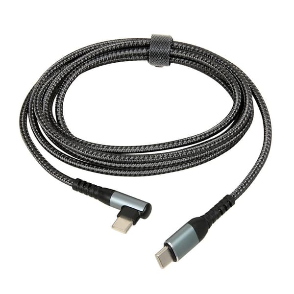 IBOX USB-C-kabel 100W 2m Sort 90-graders stik